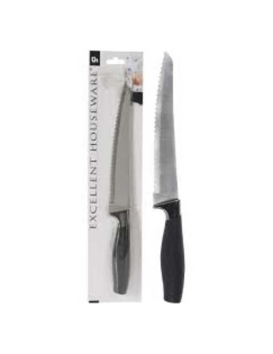 Cuchillo Pan Inoxidable 33CM Mango Negro C80621740 [LOTE DE 8 Unidades] KOOPMAN
