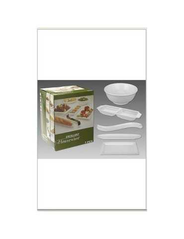 Estuche 7 Piezas Porcelana Blanca DD6100000 [LOTE DE 2 Unidades] KOOPMAN