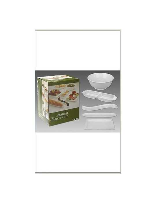 Estuche 7 Piezas Porcelana Blanca DD6100000 [LOTE DE 2 Unidades] KOOPMAN