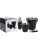 Set 4 Piezas Coctel Inoxidable Negro Mate A12405600 [LOTE DE 2 Unidades] KOOPMAN