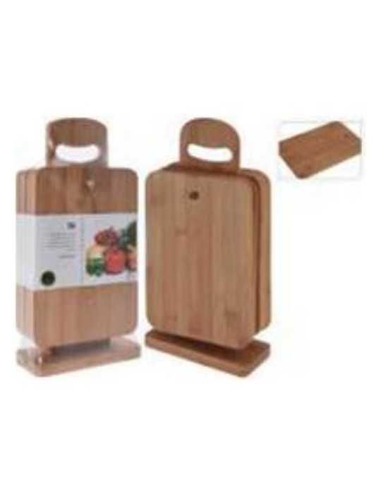 Set 6 Tablas Cortar Bambú 784200230 [LOTE DE 4 Unidades] KOOPMAN