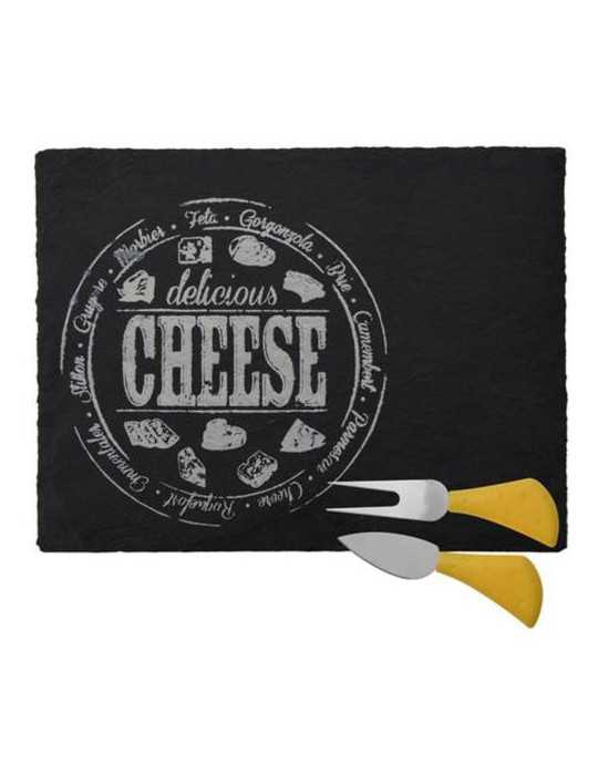 Set para Queso Pizarra Rectangular 210000150 [LOTE DE 6 Unidades] KOOPMAN