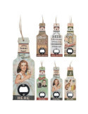 Abre Botellas Chapas Decorado 20X7X0,9 cm [LOTE DE 16 Unidades] KOOPMAN