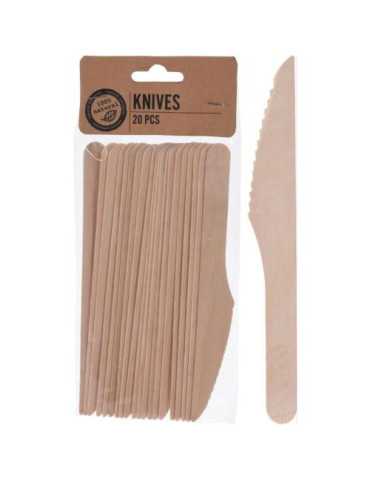 Set 20 Cuchillos Madera 16CM [LOTE DE 22 Unidades] KOOPMAN