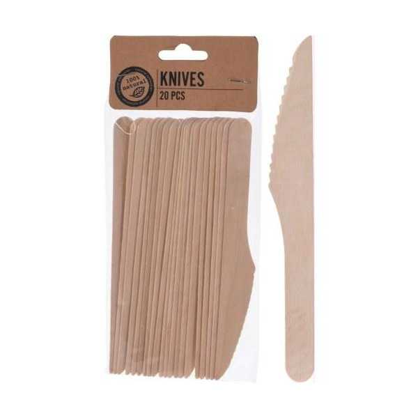 Set 20 Cuchillos Madera 16CM [LOTE DE 22 Unidades] KOOPMAN