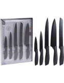 Set 5 Cuchillos Cocina con Negro 404000740 [LOTE DE 4 Unidades] KOOPMAN