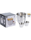 Set 3 Piezas para Aperitivos Acero Inoxidable A12405130 [LOTE DE 12 Unidades] KOOPMAN
