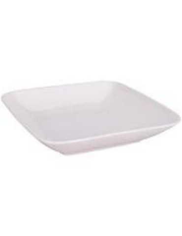 Plato Cuadrado Hondo Porcelana Blanco 21CM [LOTE DE 6 Unidades] KOOPMAN