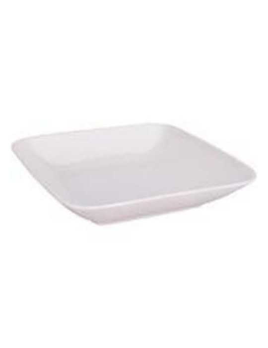 Plato Cuadrado Hondo Porcelana Blanco 21CM [LOTE DE 6 Unidades] KOOPMAN