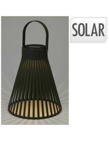 Farol Solar Jardín Negro 24CM CX2100740 [LOTE DE 6 Unidades] KOOPMAN