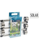 Lámpara Solar LED Jardín Acero Inoxidable 5UDS [LOTE DE 6 Unidades] KOOPMAN