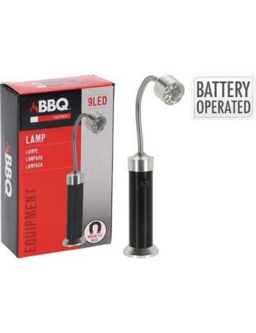 Lámpara Barbacoa 9 LED Acero Inoxidable con Imán [LOTE DE 6 Unidades] KOOPMAN