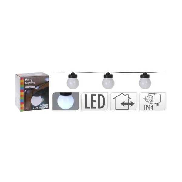 Gurinalada 10 Bolas, 4 LED Blancos C46990620 [LOTE DE 2 Unidades] KOOPMAN