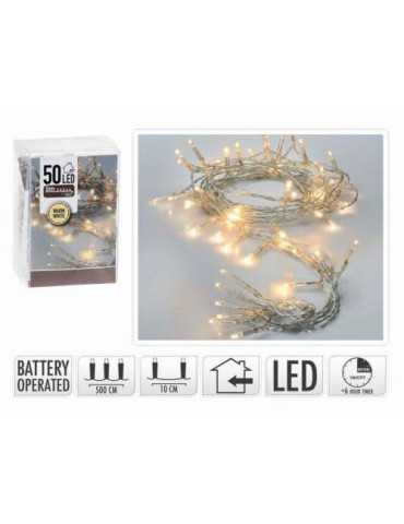 Guirnalda 50 Leds Blancos a Pilas AX9800660 [LOTE DE 10 Unidades] KOOPMAN