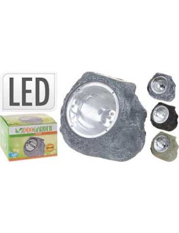 Piedra Solar Resina 4 LED Surtidos DT4250020 [LOTE DE 4 Unidades] KOOPMAN