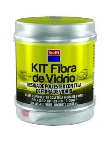 Kit Masilla Tela Fibra + Endurecedor 250 gr 14492 [LOTE DE 2 Unidades] KRAFFT