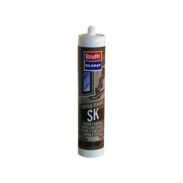 Masilla Acrílica Blanca 300 ml 50323 [LOTE DE 10 Unidades] KRAFFT