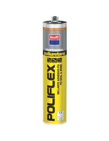 Masilla Poliuretano Poliflex Marrón 300 ml 50043 [LOTE DE 8 Unidades] KRAFFT