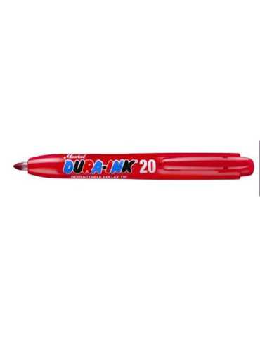 Rotulador Retractil Dura-Ink 20 Rojo [LOTE DE 12 Unidades] LA-CO