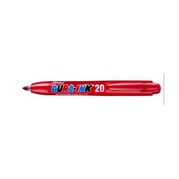 Rotulador Retractil Dura-Ink 20 Rojo [LOTE DE 12 Unidades] LA-CO