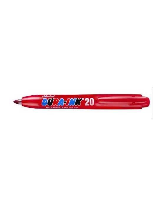 Rotulador Retractil Dura-Ink 20 Rojo [LOTE DE 12 Unidades] LA-CO