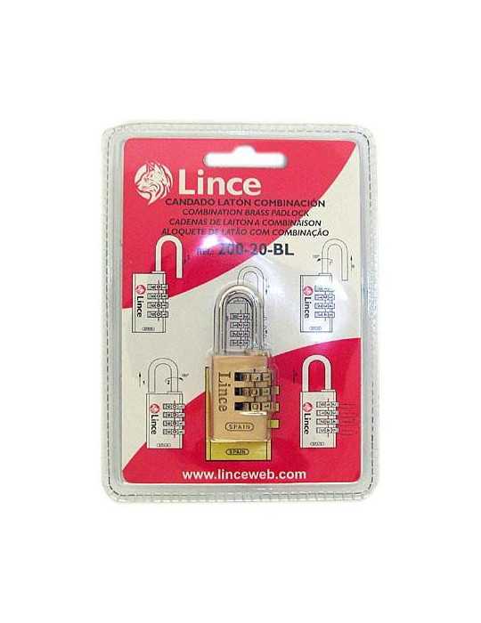 Candado Latonado 200-20 Combinación [LOTE DE 4 Unidades] LINCE