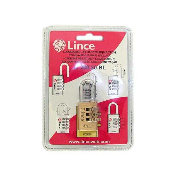 Candado Latonado 200-30 Combinación [LOTE DE 2 Unidades] LINCE