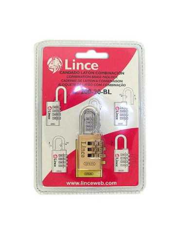 Candado Latonado 200-40 Combinación [LOTE DE 2 Unidades] LINCE
