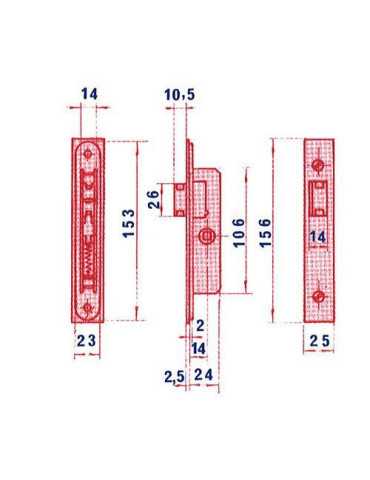 Cerradura Puerta Metálica 5553/14 [LOTE DE 2 Unidades] LINCE