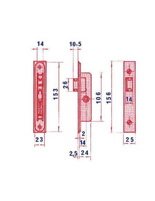 Cerradura Puerta Metálica 5553/14 [LOTE DE 2 Unidades] LINCE