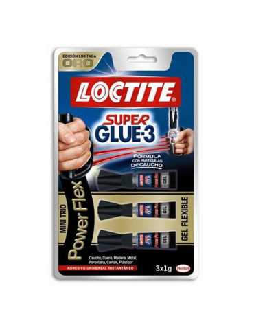 Powerflex 1 gr Minitrio BLISTER-3 [LOTE DE 4 Unidades] LOCTITE