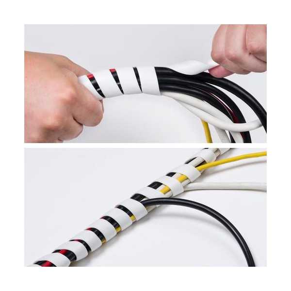 Espiral Cables Blanco 2.5M 10-40MMØ CTW2.5W [LOTE DE 6 Unidades] LUCECO