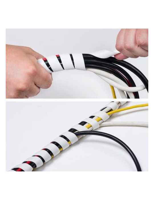 Espiral Cables Blanco 2.5M 10-40MMØ CTW2.5W [LOTE DE 6 Unidades] LUCECO