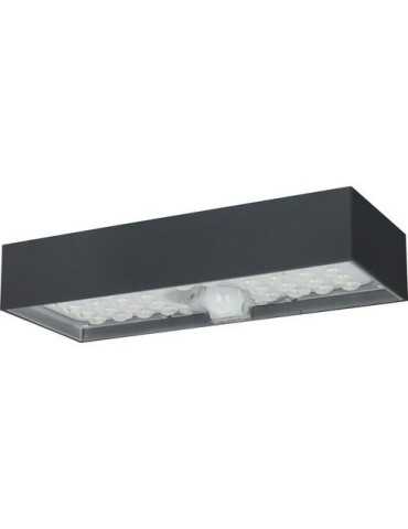 Aplique Ladrillo Solar 900L, 6W 3000K Pared Gris LUCECO