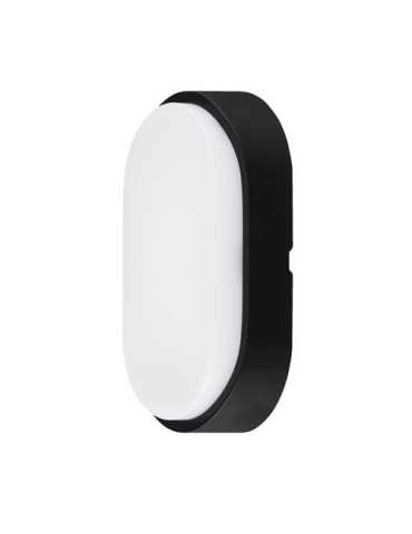 Aplique LED Ovalado NGO./BCO. 700LM 10W 4000K IP54 [LOTE DE 4 Unidades] LUCECO