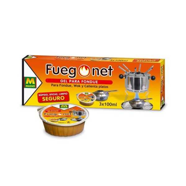 Gel para Fondues 3X100 ml 231112 [LOTE DE 6 Unidades] MASSO