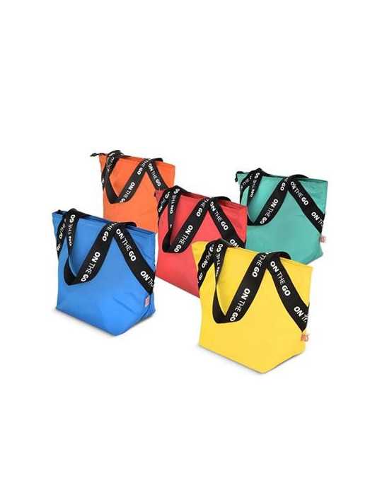 Bolsa Portalimentos con Asas Surtida 5 Colores [LOTE DE 4 Unidades] IRIS