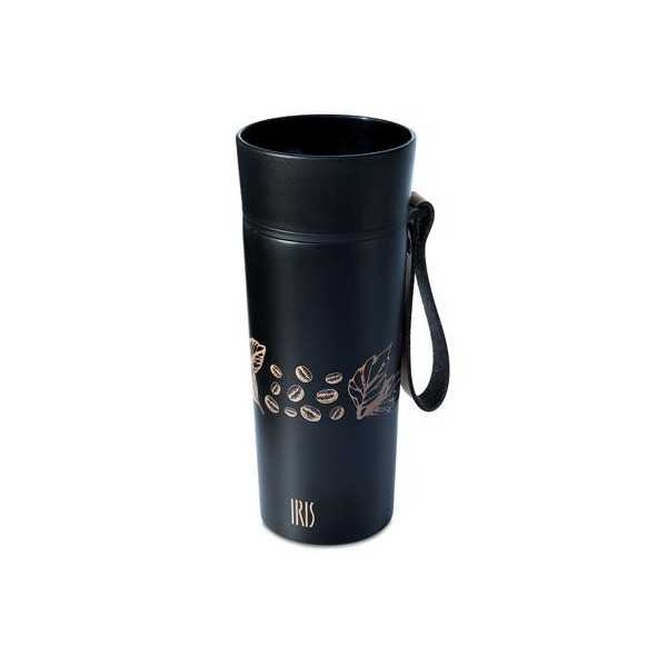 Mug Termo 360ML Negro Coffee 8361-IN [LOTE DE 2 Unidades] IRIS