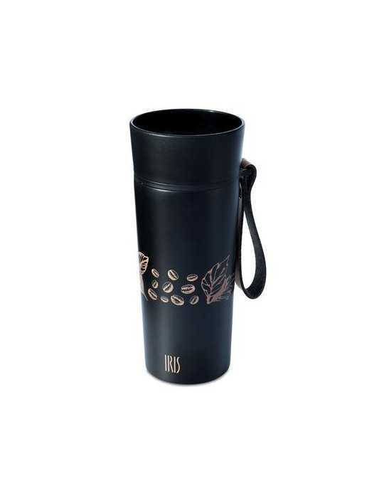 Mug Termo 360ML Negro Coffee 8361-IN [LOTE DE 2 Unidades] IRIS