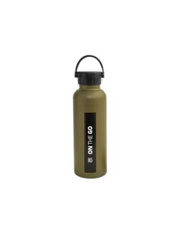Botella Termo 750 ml Oliva Inoxidable On The Go 9813-IO [LOTE DE 2 Unidades] IRIS