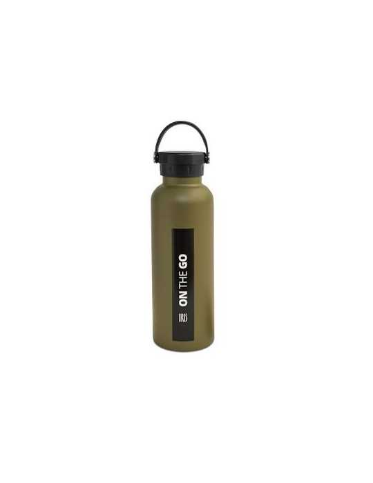 Botella Termo 750 ml Oliva Inoxidable On The Go 9813-IO [LOTE DE 2 Unidades] IRIS