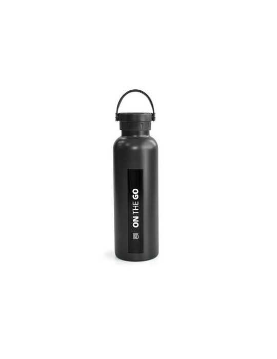 Botella Termo 750 ml Negra Inoxidable On The Go 9812-IN [LOTE DE 2 Unidades] IRIS