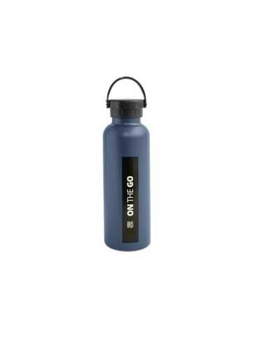 Botella Termo 750 ml Azul Inoxidable On The Go 9813-IB [LOTE DE 2 Unidades] IRIS