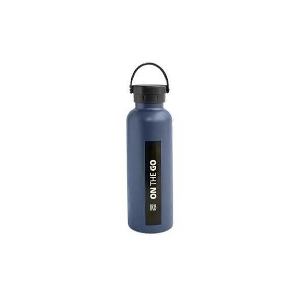 Botella Termo 750 ml Azul Inoxidable On The Go 9813-IB [LOTE DE 2 Unidades] IRIS