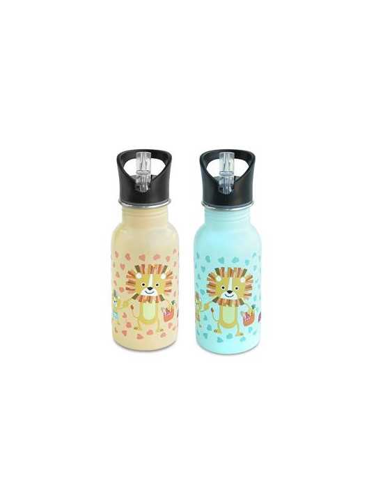 Botella Inoxidable 400ML Snack Rico Funny Jungle Surtido [LOTE DE 4 Unidades] IRIS