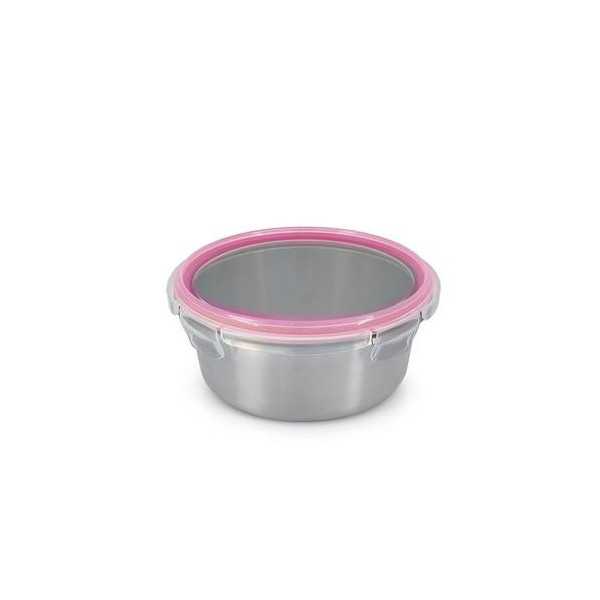 Contenedor Redondo Acero Inoxidable 520ML [LOTE DE 4 Unidades] IRIS
