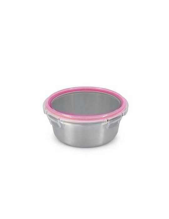 Contenedor Redondo Acero Inoxidable 520ML [LOTE DE 4 Unidades] IRIS
