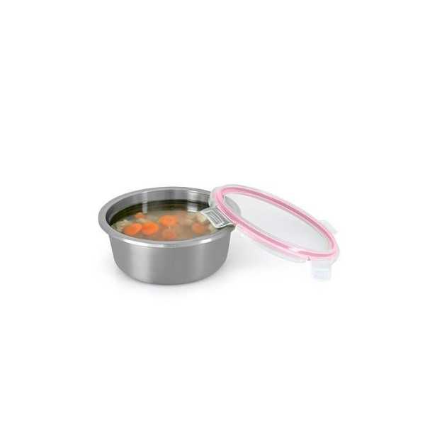 Contenedor Redondo Acero Inoxidable 750ML [LOTE DE 4 Unidades] IRIS