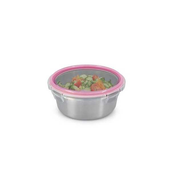 Contenedor Redondo Acero Inoxidable 1000ML [LOTE DE 4 Unidades] IRIS