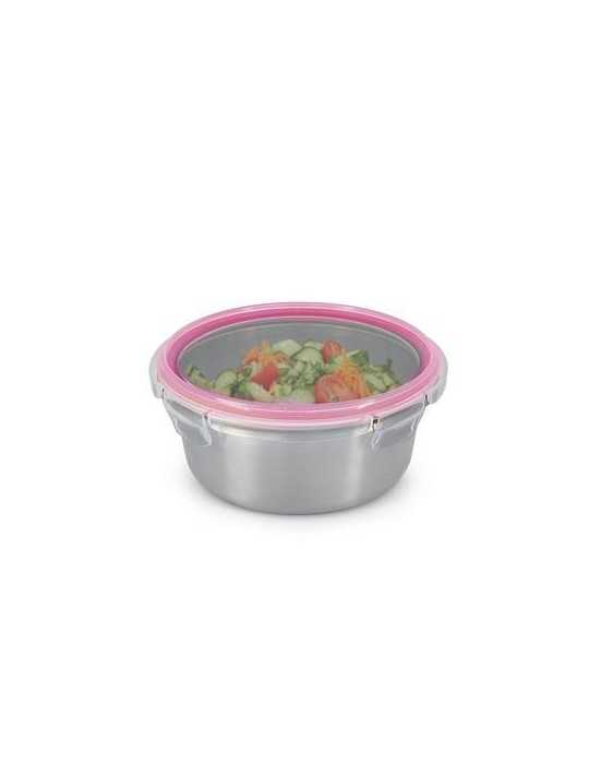Contenedor Redondo Acero Inoxidable 1000ML [LOTE DE 4 Unidades] IRIS